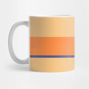 A beautiful jumble of Twilight, White, Topaz, Rajah and Royal Orange stripes. Mug